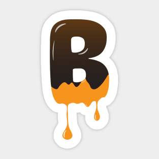 Chocolate Alphabet Letter B Sticker